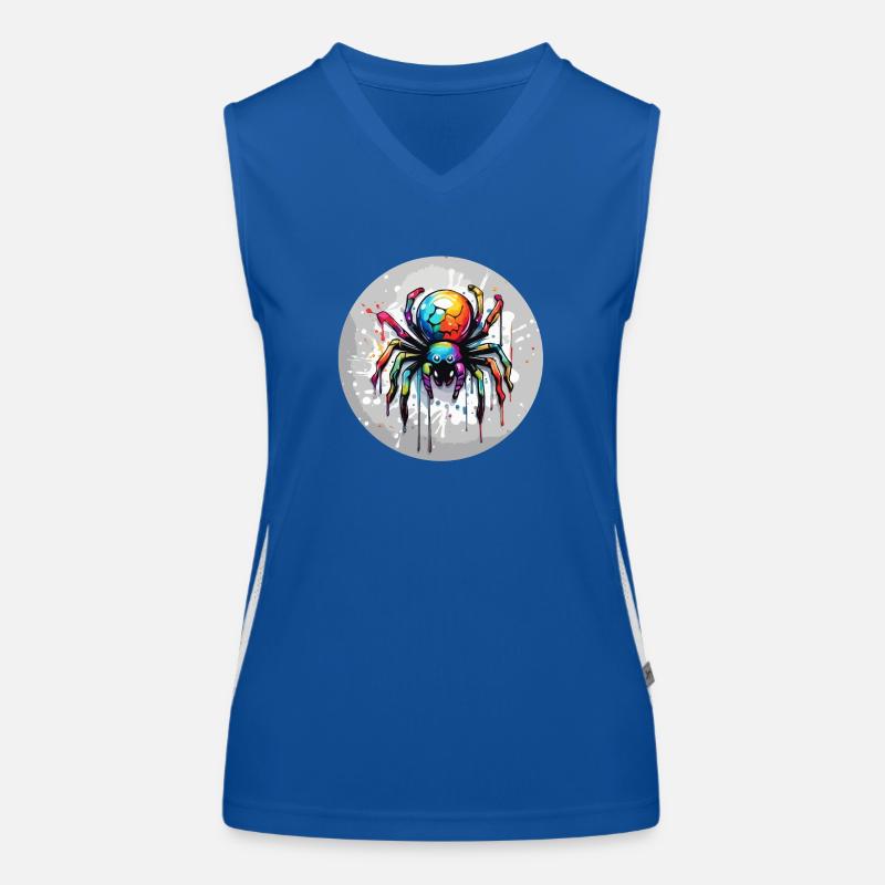 Spider / Web / Pet / Reptile / Eight-legged Women's Functional Contrast Tank Top