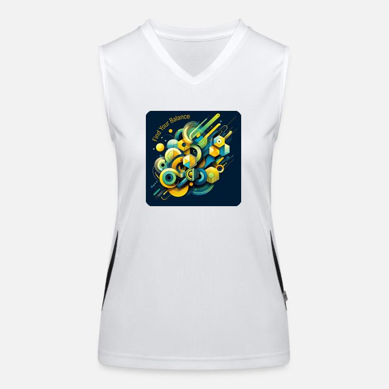 Dynamic Geometric Energy Funktionelles Kontrast-Tank Top für Frauen