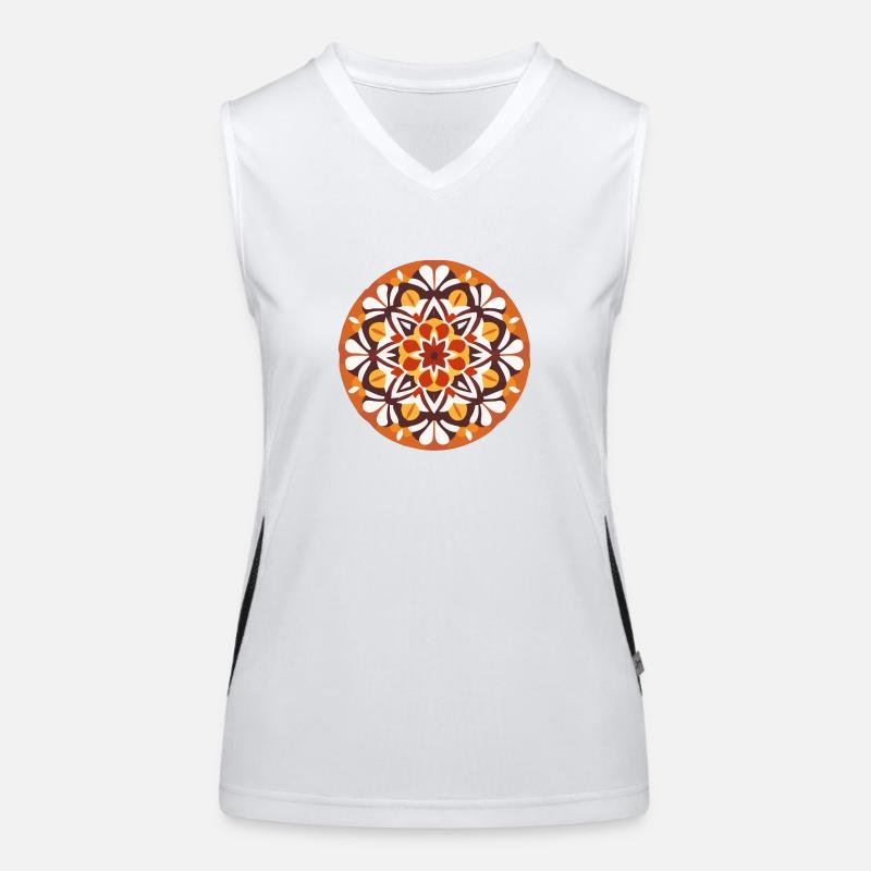 Mandala Pattern Colors Symmetrical5 Women's Functional Contrast Tank Top