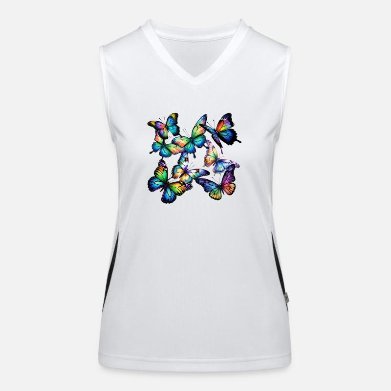 Papillons Women's Functional Contrast Tank Top