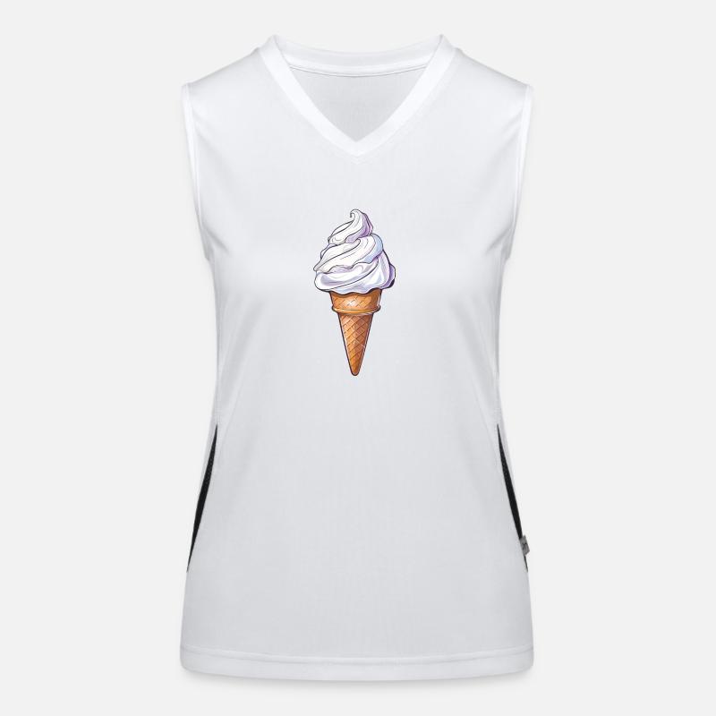 Cornet de glace sucrée d’été avec glaçage Débardeur respirant contrasté Femme