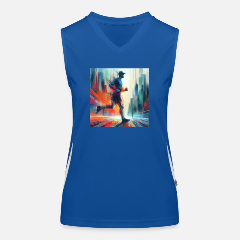 Laufender Mann 4 Funktionelles Kontrast-Tank Top für Frauen