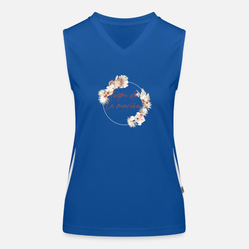 Brautteam Krone Boho Blumen Funktionelles Kontrast-Tank Top für Frauen