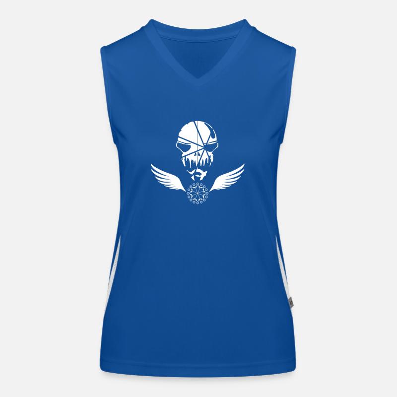 T-shirt Biker Skull Bind Débardeur respirant contrasté Femme