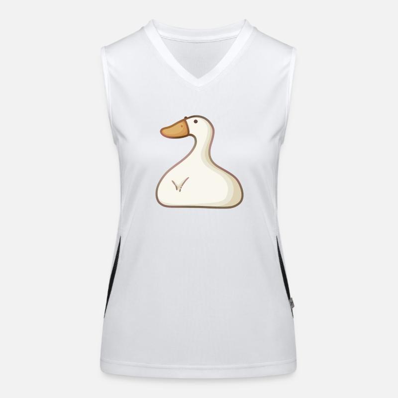 duck - Women's Functional Contrast Tank Top - white/black