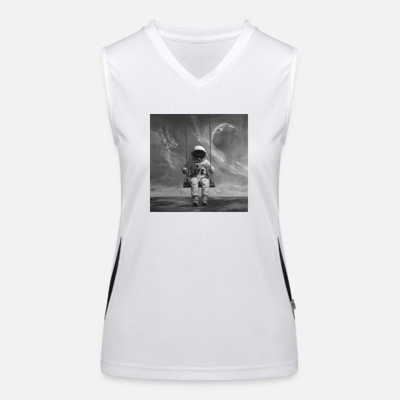 Astronaut Funktionelles Kontrast-Tank Top für Frauen