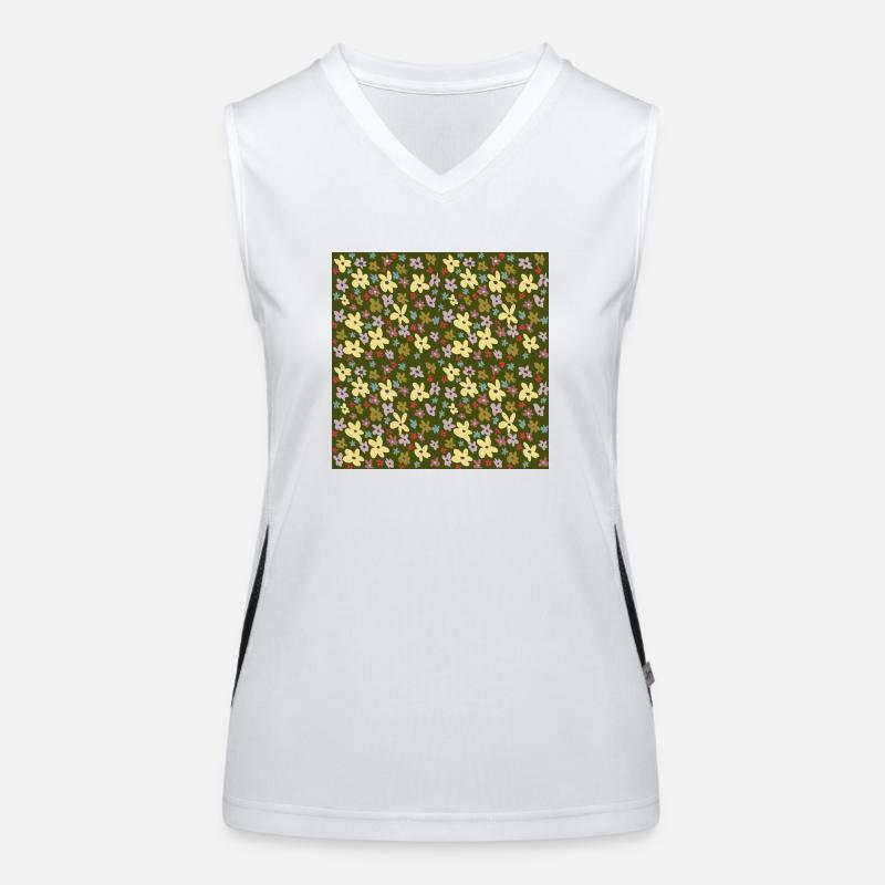 Motif de fleurs Débardeur respirant contrasté Femme