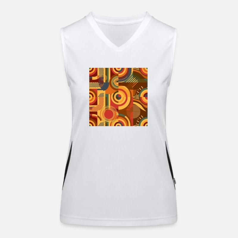 70s Nostalgia Pattern Women's Functional Contrast Tank Top