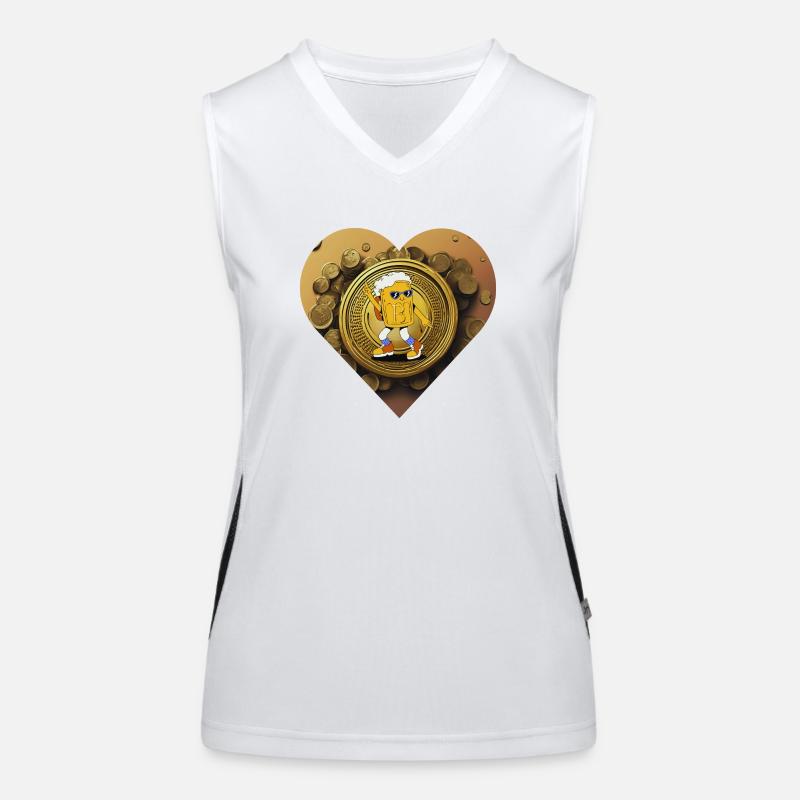Dancing Beerman in Heart Women's Functional Contrast Tank Top
