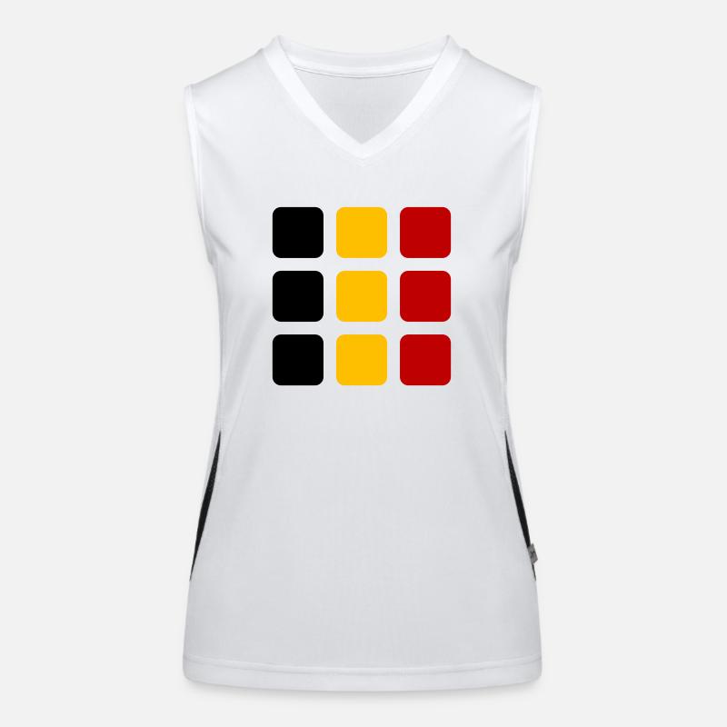 Flag (Vertical) Squares VECTOR Women's Functional Contrast Tank Top