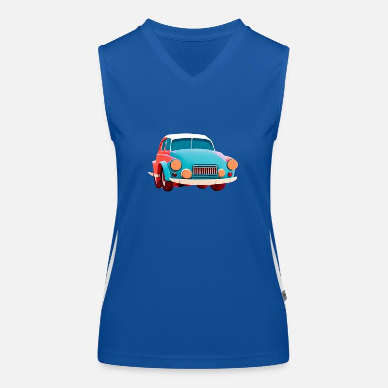 Old Abstract Car Women's Functional Contrast Tank Top