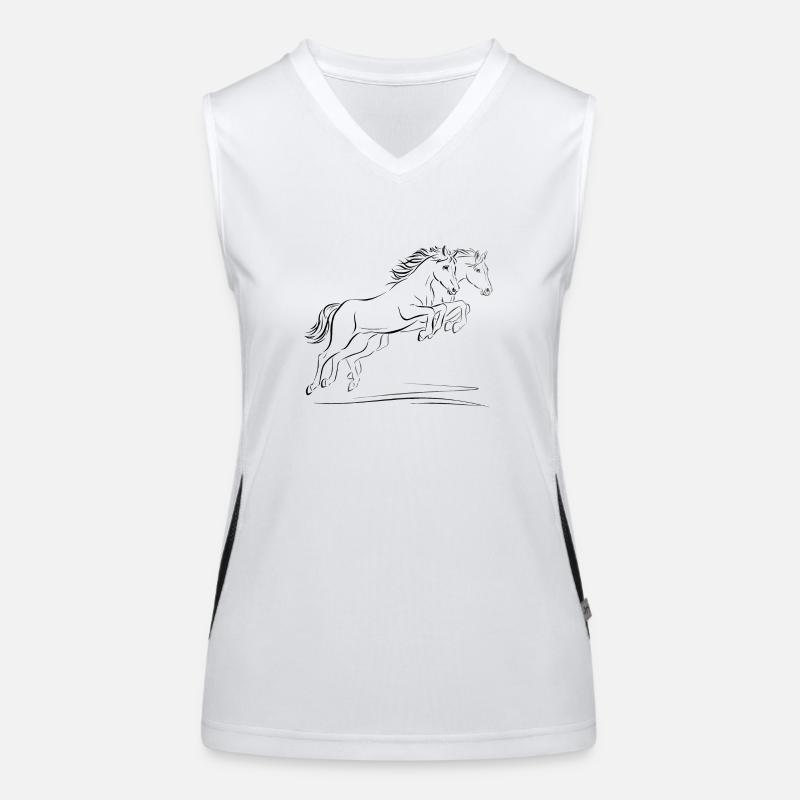 Two horses Women's Functional Contrast Tank Top