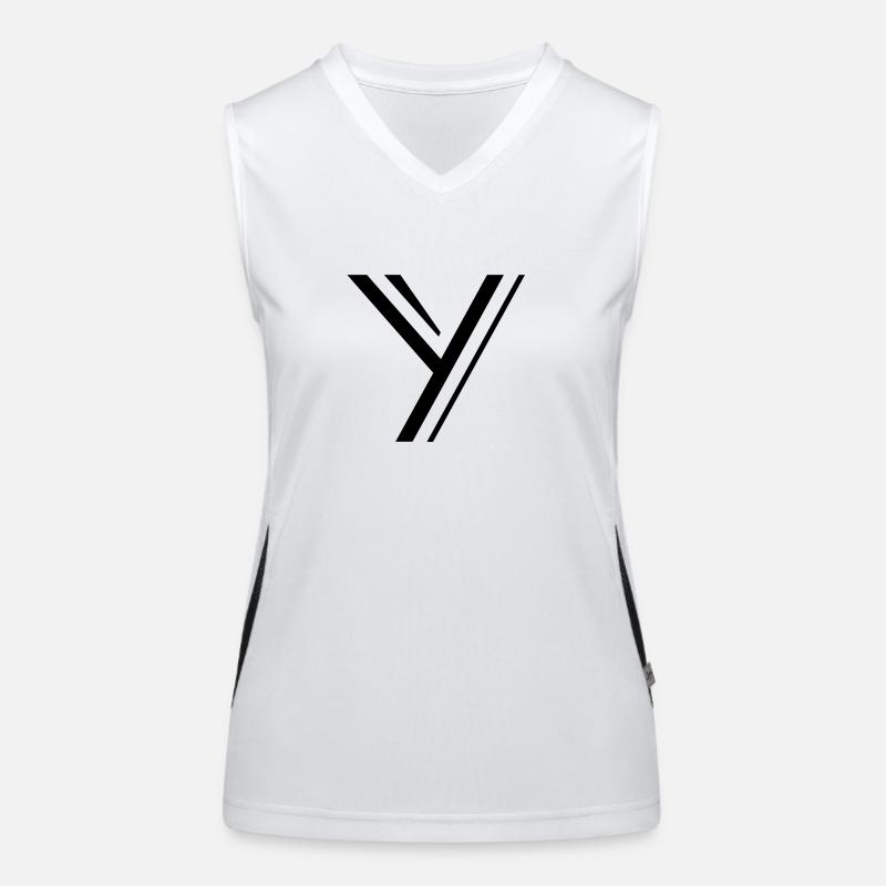 Buchstabe Y Funktionelles Kontrast-Tank Top für Frauen