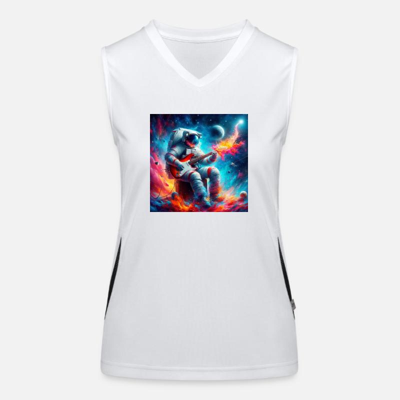 Astronaut in concert Women's Functional Contrast Tank Top