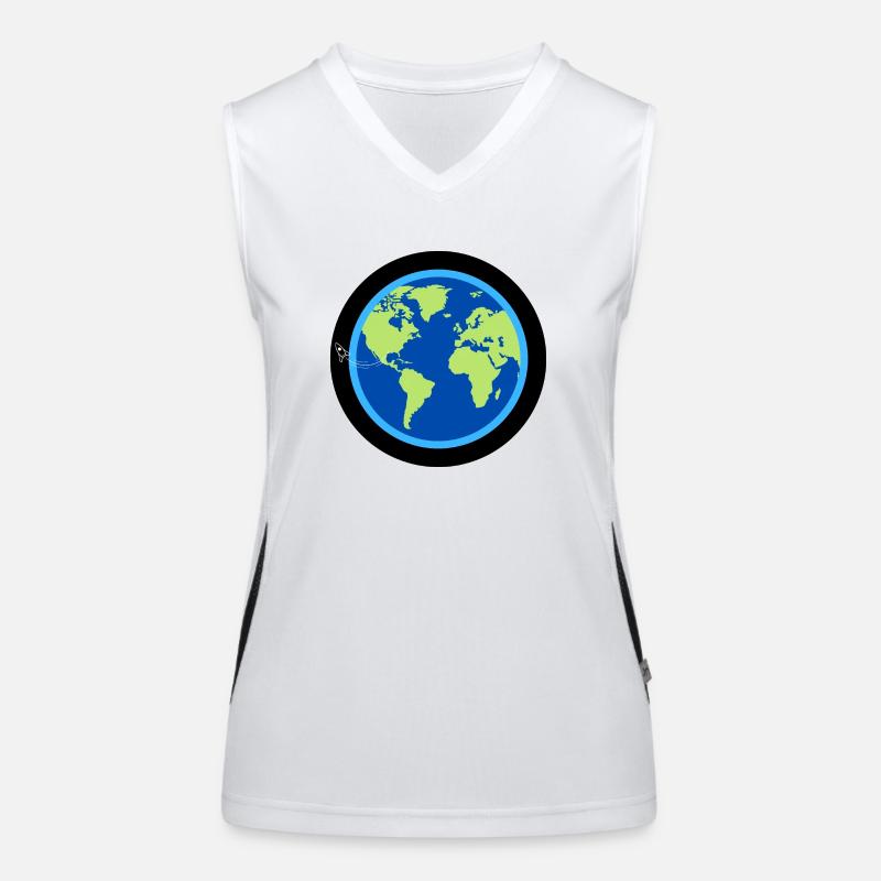 Journey into Earth Orbit Women's Functional Contrast Tank Top