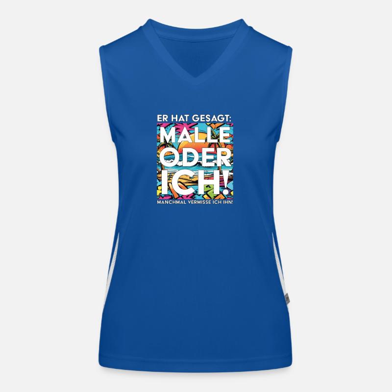 Mallorca Urlaub 2024 ER hat gesagt Malle oder ich Funktionelles Kontrast-Tank Top für Frauen