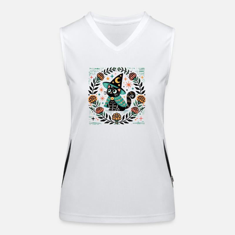Wizard Cat Women's Functional Contrast Tank Top