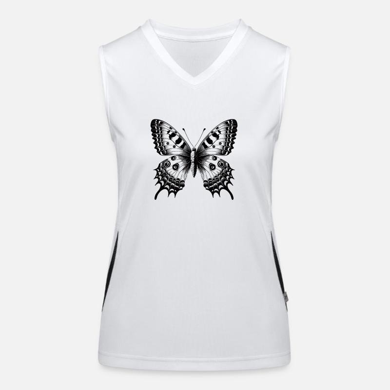 Papillon fleur - Délicatesse Envolée Débardeur respirant contrasté Femme