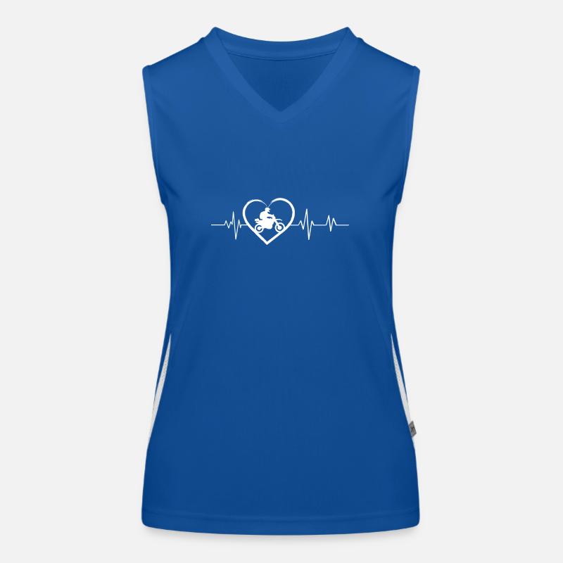 motorcycle heartbeat Women's Functional Contrast Tank Top