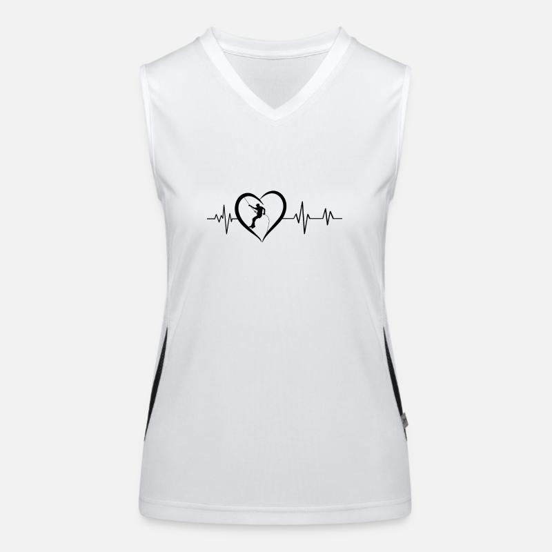 Klettern mit Herzschlag Funktionelles Kontrast-Tank Top für Frauen