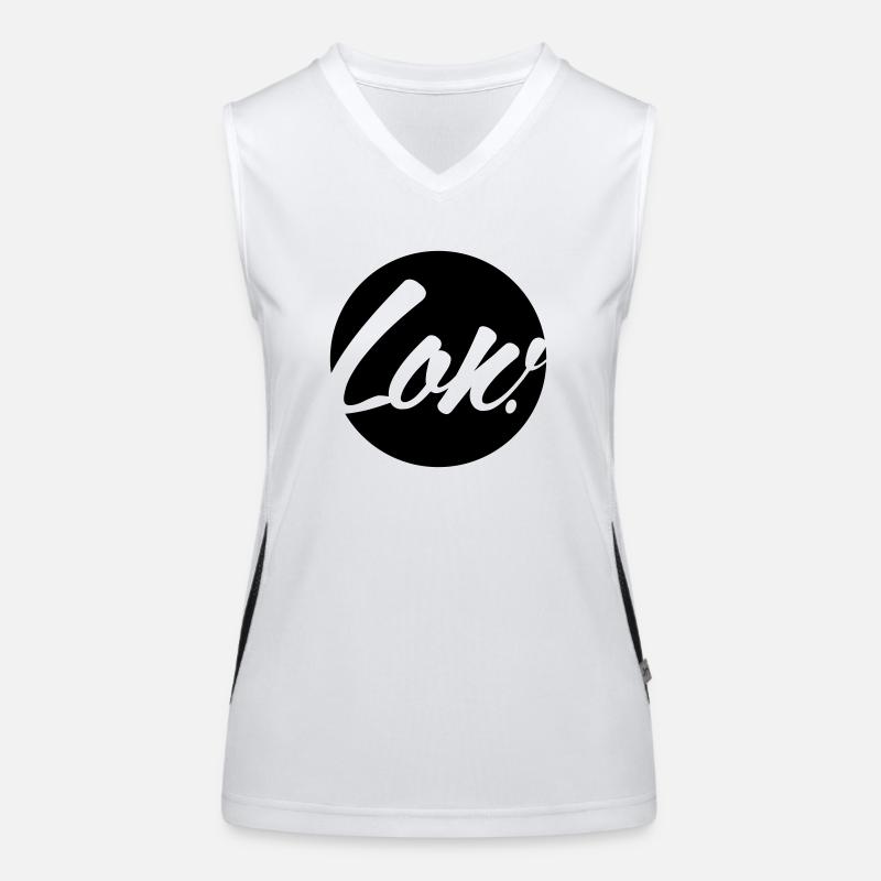 low kreis circle Funktionelles Kontrast-Tank Top für Frauen