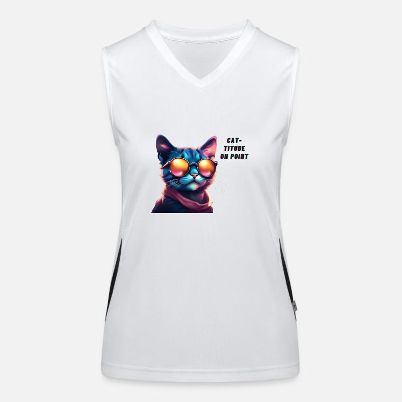 Fancy Cat Funktionelles Kontrast-Tank Top für Frauen