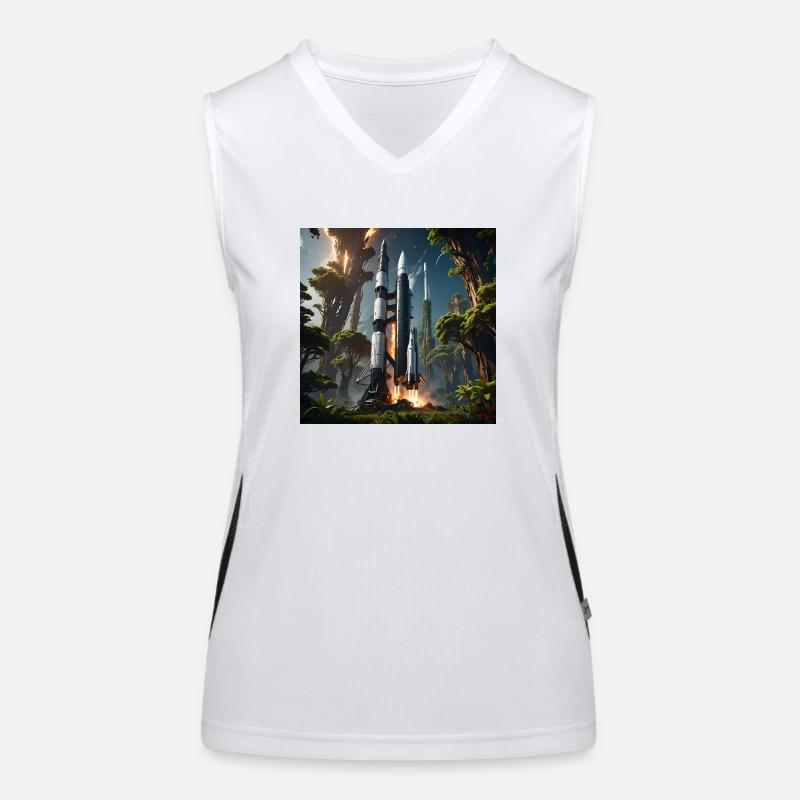 Rocket in Nature Funktionelles Kontrast-Tank Top für Frauen