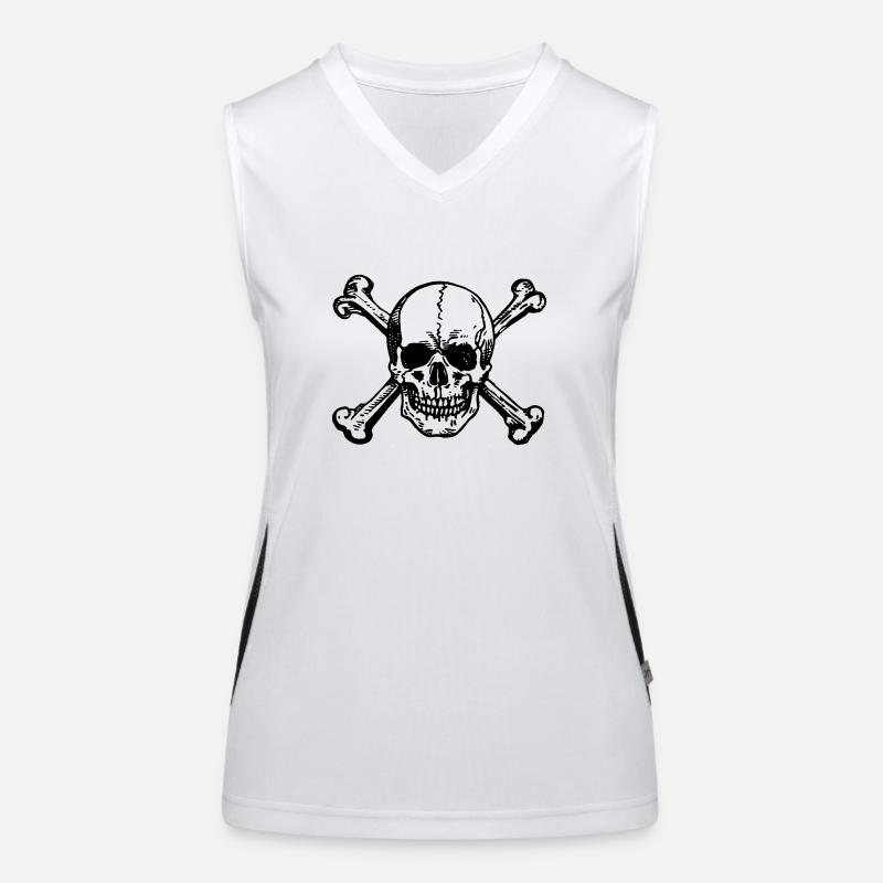 Crâne Pirate Débardeur respirant contrasté Femme
