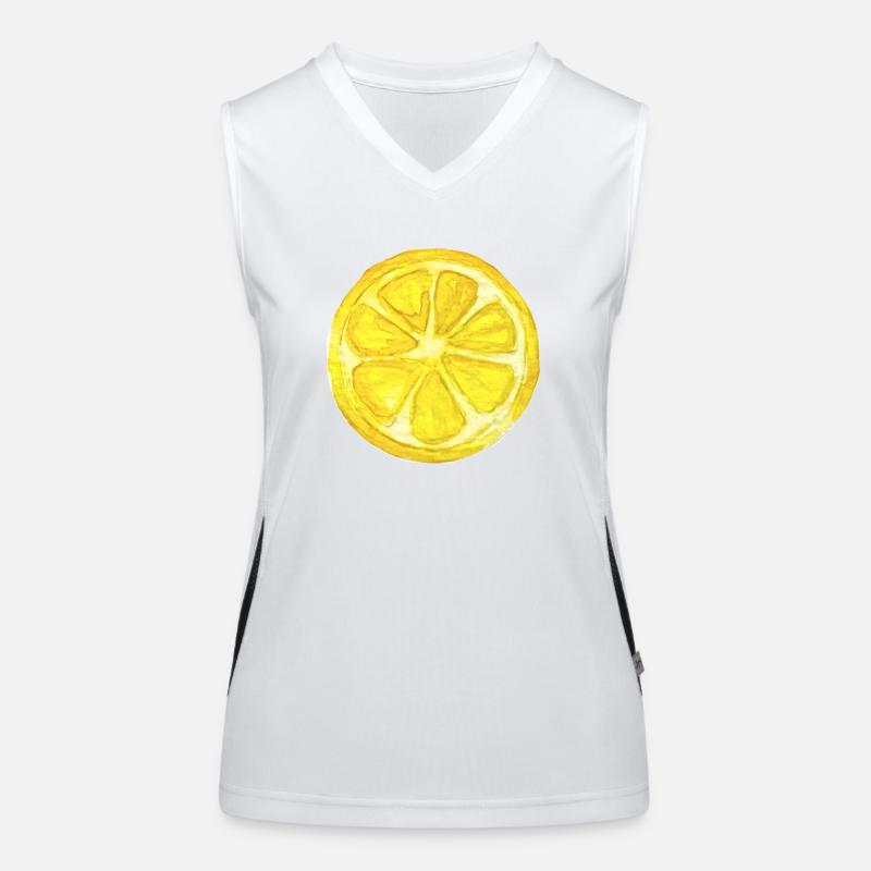 Tranche de citron Débardeur respirant contrasté Femme