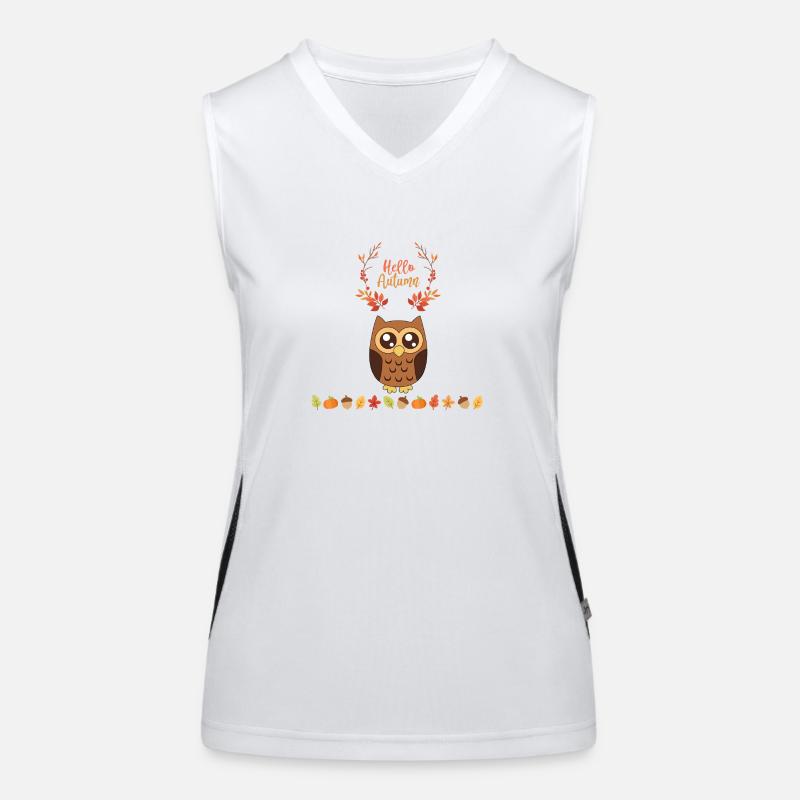 Herbst Eule Funktionelles Kontrast-Tank Top für Frauen