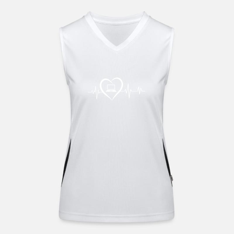 Heartbeat-Computer Funktionelles Kontrast-Tank Top für Frauen