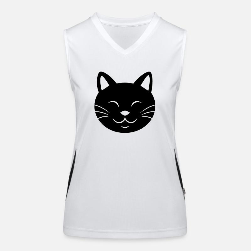 Chat Chats Chat Dame Chat Amoureux Chat Visage Débardeur respirant contrasté Femme