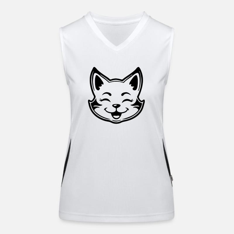 Chat Chats Chat Dame Chat Amoureux Chat Visage Débardeur respirant contrasté Femme