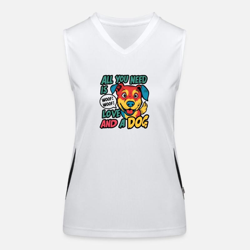 Hündchen Funktionelles Kontrast-Tank Top für Frauen