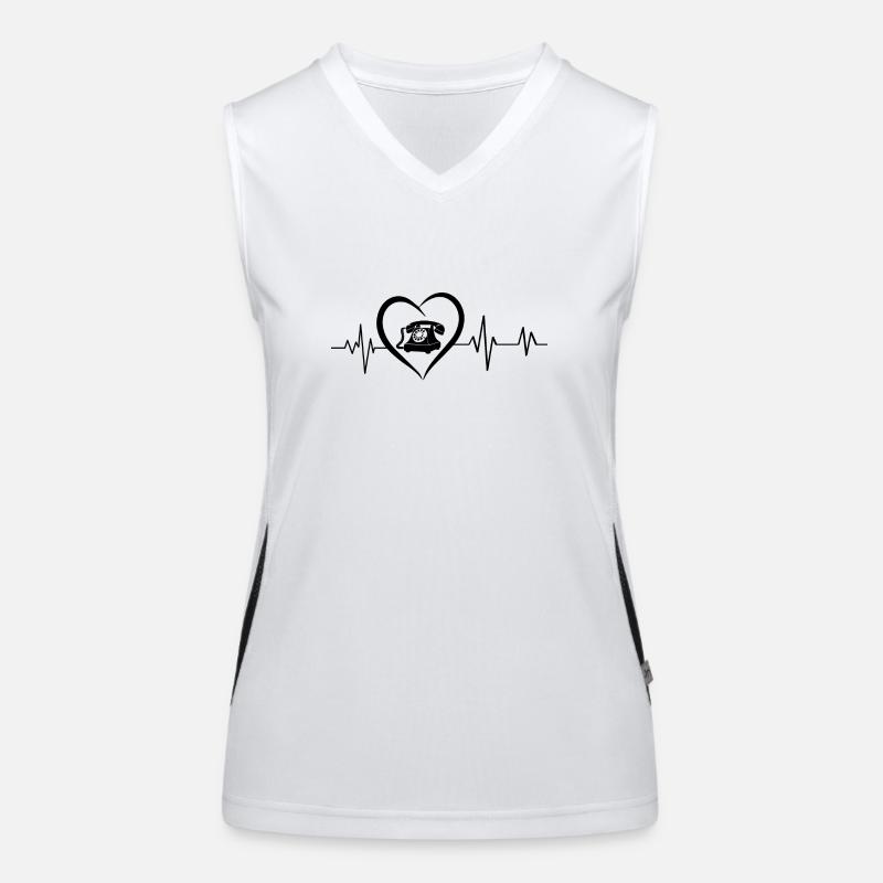 Herzschlag-Telefon Funktionelles Kontrast-Tank Top für Frauen