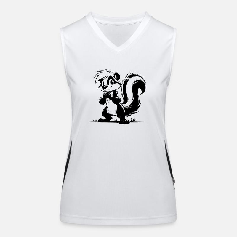 Skunk Enfants Bébé Dessin Débardeur respirant contrasté Femme