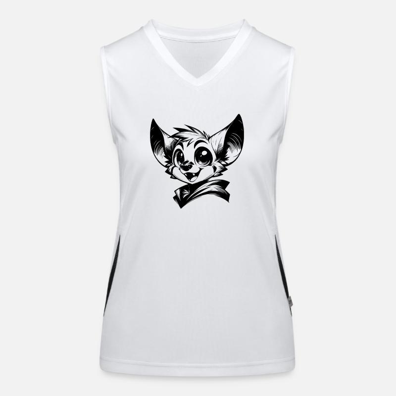 Funny Kids Bat Vampire Drawing Women's Functional Contrast Tank Top
