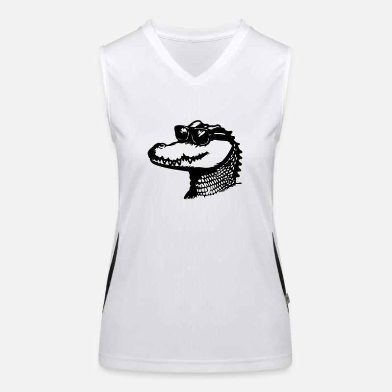 Crocodile Alligator Women's Functional Contrast Tank Top