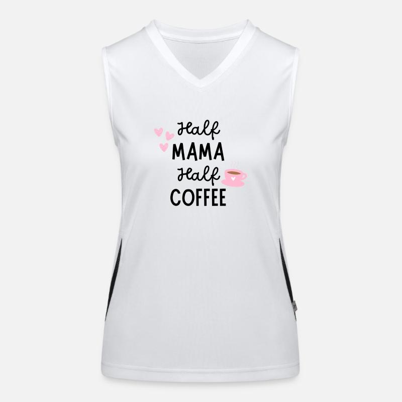 Half Mama Half Coffee Women's Functional Contrast Tank Top