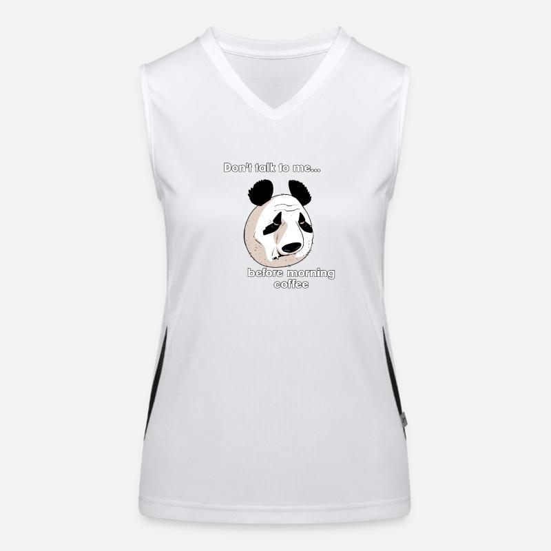 Morgenkaffee (englische Version) Funktionelles Kontrast-Tank Top für Frauen