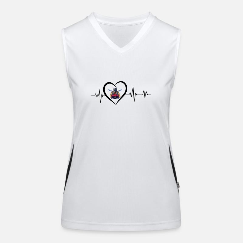 Herzschlag-Schweißgerät Funktionelles Kontrast-Tank Top für Frauen