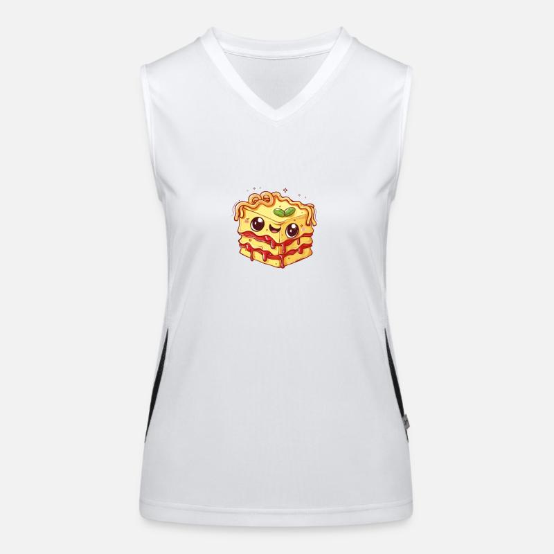 Lasagna with face Women's Functional Contrast Tank Top