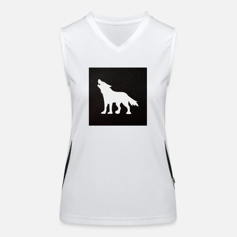 Wolf Funktionelles Kontrast-Tank Top für Frauen