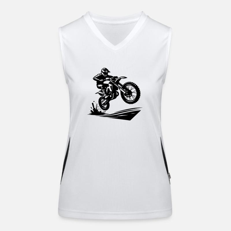 Motorsport Enduro Jumping Terrain Machine Débardeur respirant contrasté Femme