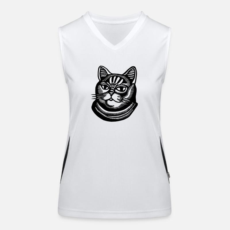 Chat Chats Visage de chat Débardeur respirant contrasté Femme