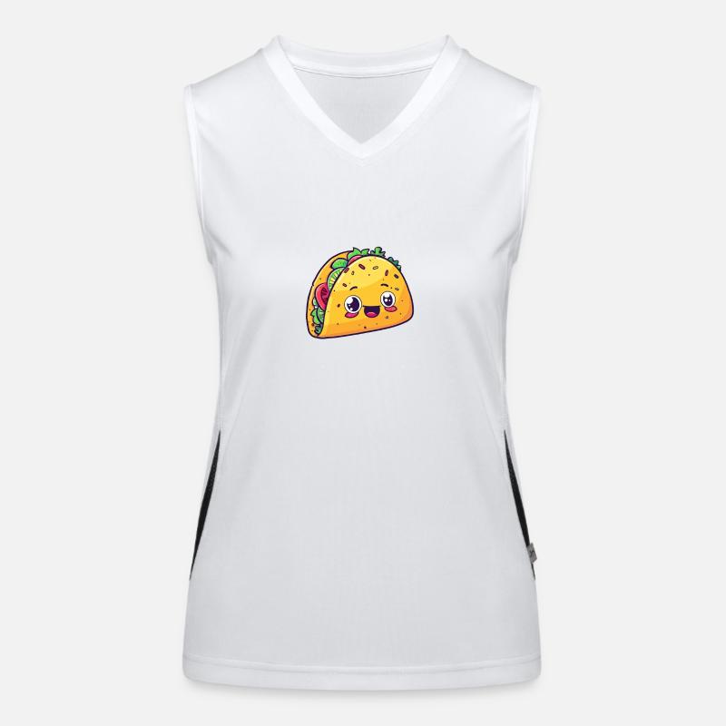 Taco with face Women's Functional Contrast Tank Top