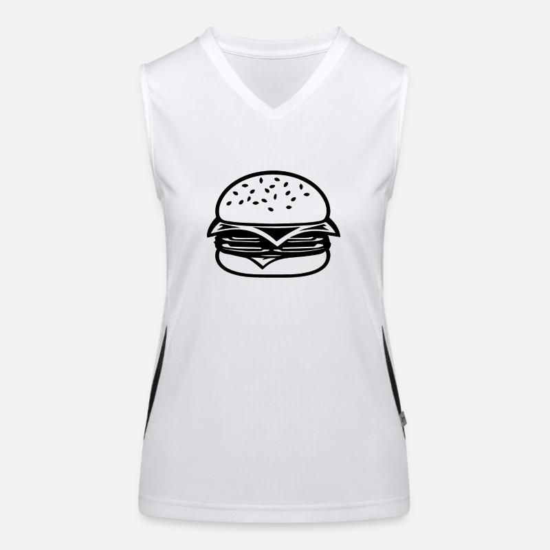 Hamburger Burger Funktionelles Kontrast-Tank Top für Frauen