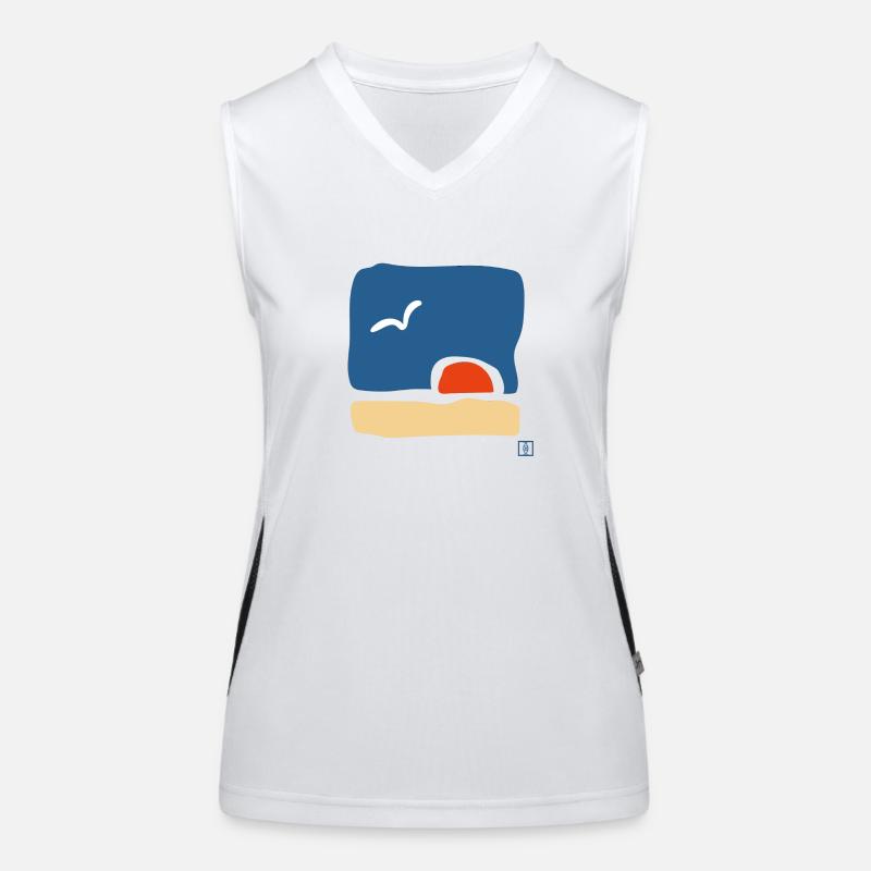 Das Meer Funktionelles Kontrast-Tank Top für Frauen