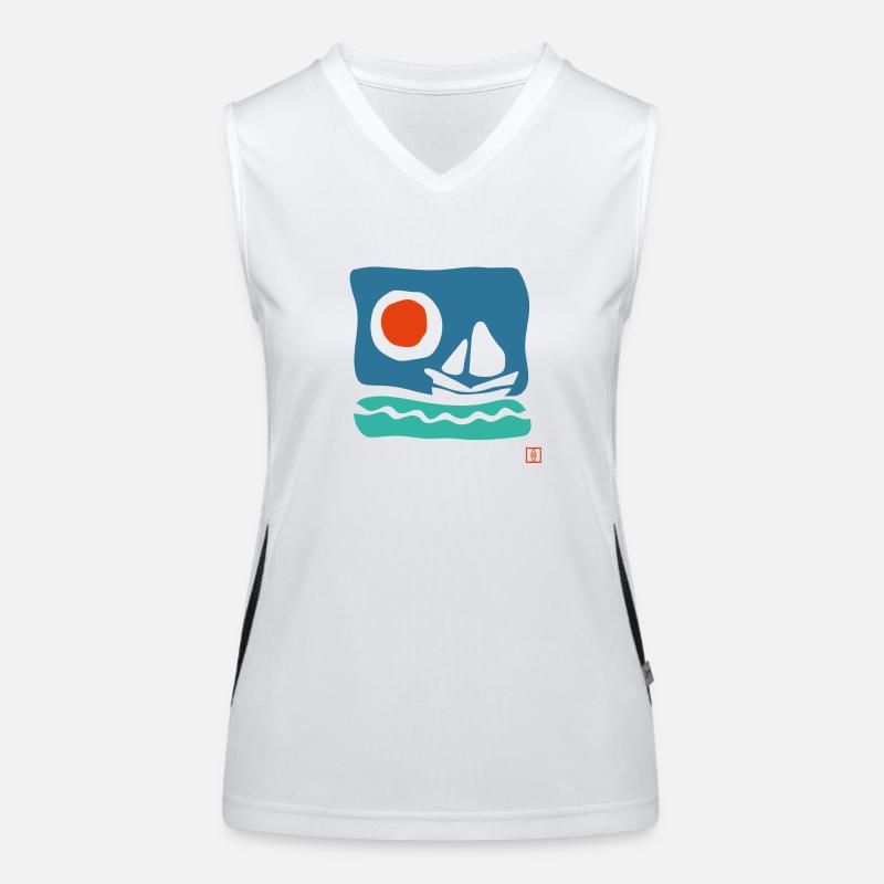 Boot Funktionelles Kontrast-Tank Top für Frauen