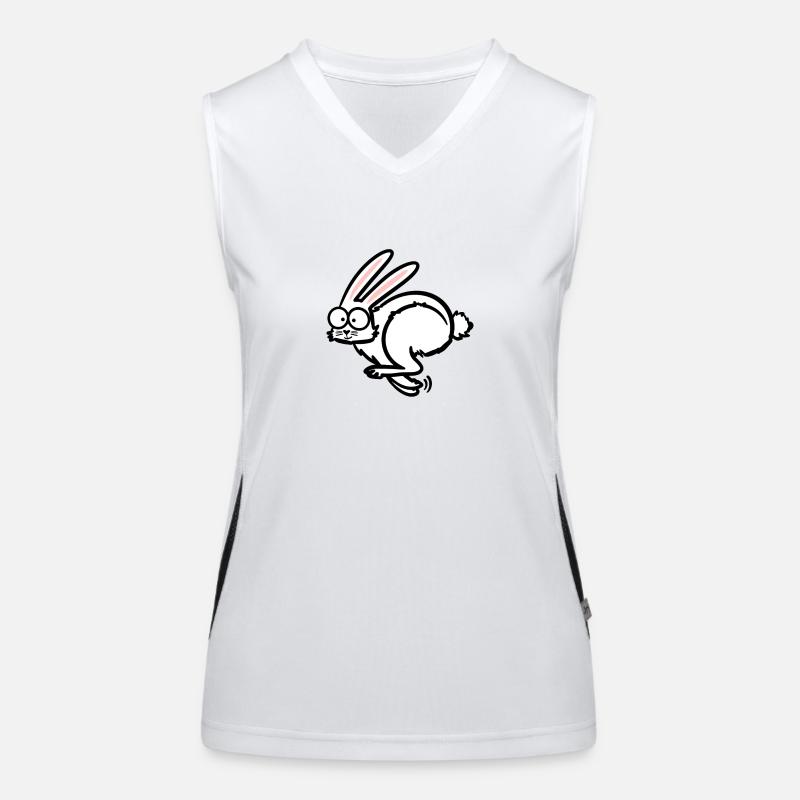 Run Rabbit Funktionelles Kontrast-Tank Top für Frauen